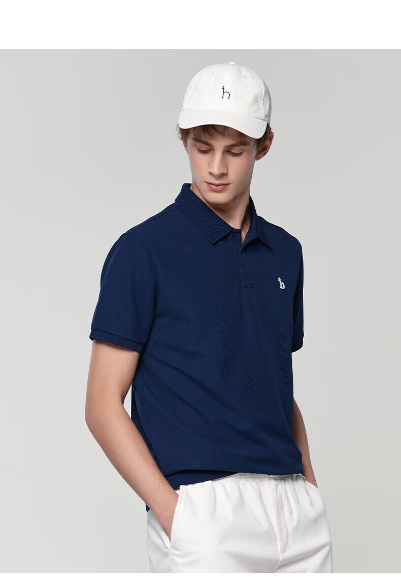 HAZZYS Men's Summer Moisture-Wicking Quick-Dry 3A Antibacterial Short Sleeve Polo Shirt ASTZE0CBEC8 13